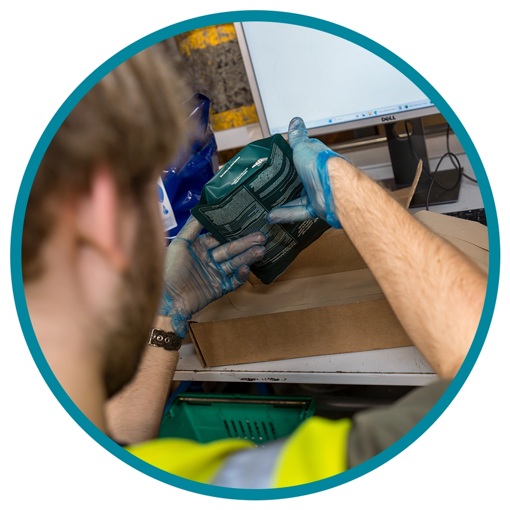 contract packing- item being packaged